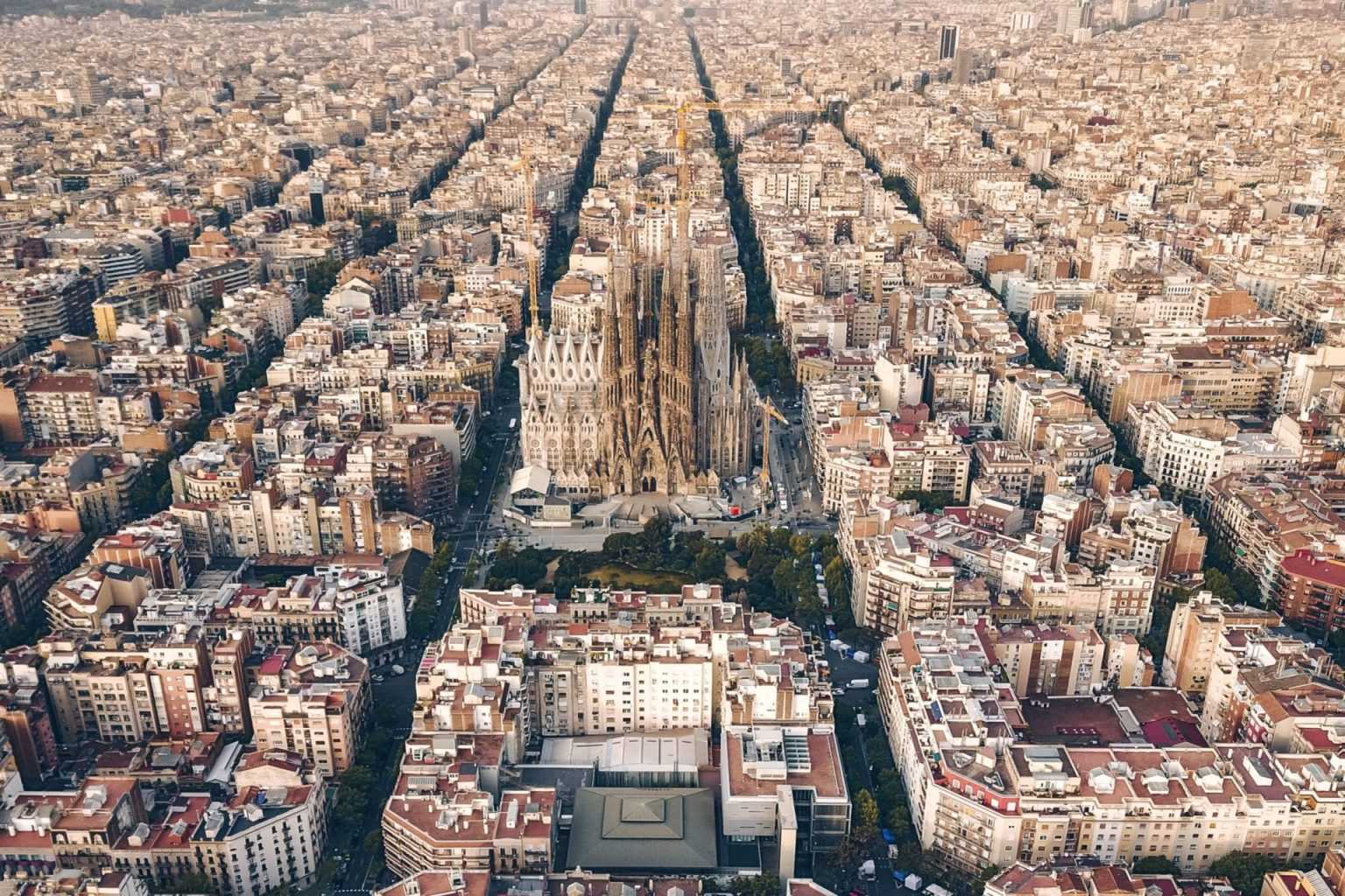 Barcelona aerial view